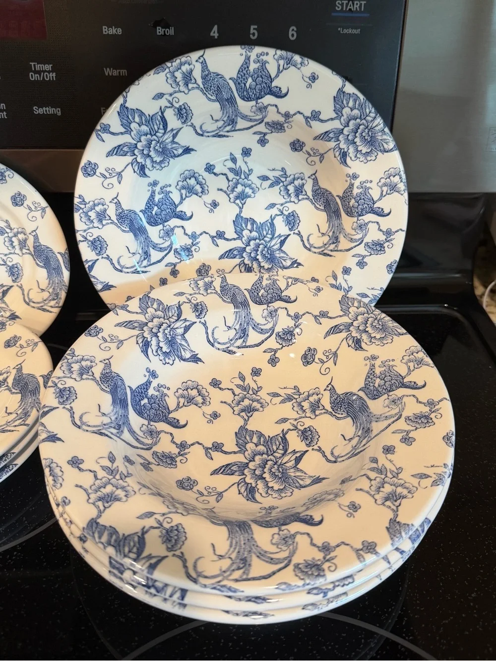 Vintage Staffordshire Engravings Birds of Paradise Floral - Set of 12